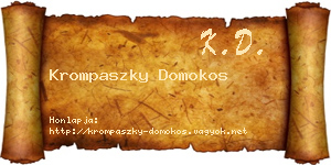 Krompaszky Domokos névjegykártya